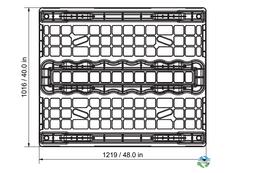 Plastic Pallets For Sale: New Nestrack 40x48x5.5 Open Deck Plastic Pallet Nestable Stackable and Rackable In Missouri - image 3 Plastic Pallets For Sale: New Nestrack 40x48x5.5 Open Deck Plastic Pallet Nestable Stackable and Rackable In Missouri - image 3