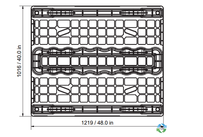 Plastic Pallets For Sale: New Nestrack 40x48x5.5 Open Deck Plastic Pallet Nestable Stackable and Rackable In Missouri - image 3 Plastic Pallets For Sale: New Nestrack 40x48x5.5 Open Deck Plastic Pallet Nestable Stackable and Rackable In Missouri - image 3