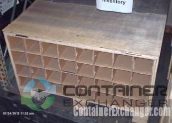 Wooden Shipping Crates for Sale in Bulk For Sale: Used 49x43x23 Wooden Organizer Units with Cardboard Dividers In Michigan - image 1