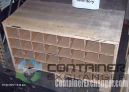 Wood Crates For Sale: Used 49x43x23 Wooden Organizer Units with Cardboard Dividers In Michigan - image 1 Wood Crates For Sale: Used 49x43x23 Wooden Organizer Units with Cardboard Dividers In Michigan - image 1