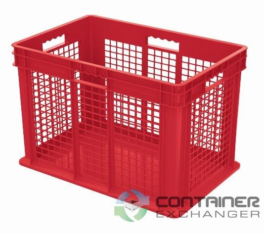 Stacking Totes For Sale: New 24x16x16 Stacking Totes Ventilated Mesh Sides & Solid Bottom In Ohio - image 1