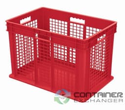Stacking Totes For Sale: New 24x16x16 Stacking Totes Ventilated Mesh Sides & Solid Bottom In Ohio - image  1 Stacking Totes For Sale: New 24x16x16 Stacking Totes Ventilated Mesh Sides & Solid Bottom In Ohio - image  1
