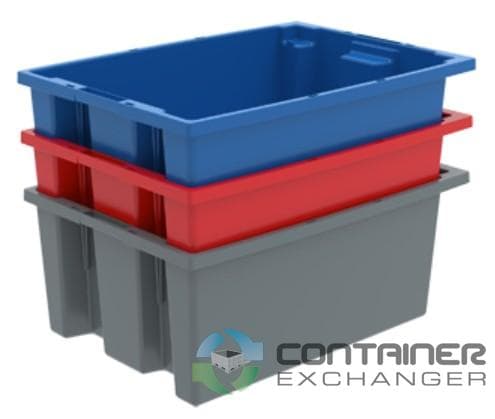 Stack & Nest Totes For Sale: New 19.5x15.5x13 180 Degree Stack & Nest Totes In Ohio - image  2 Stack & Nest Totes For Sale: New 19.5x15.5x13 180 Degree Stack & Nest Totes In Ohio - image  2