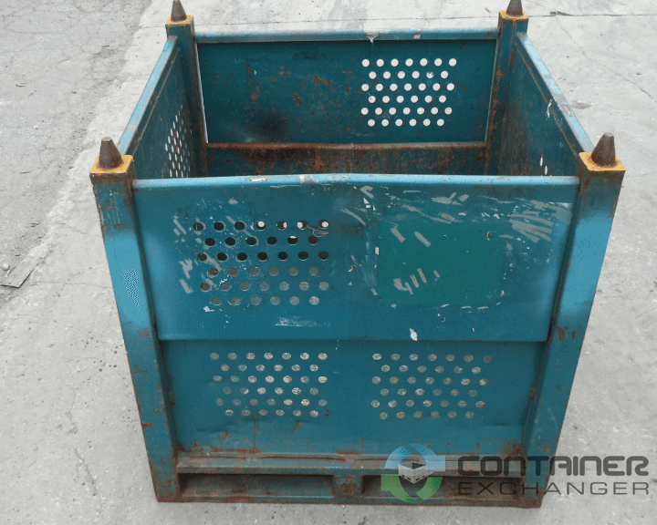 Metal Bins For Sale: Used 36x32x36 (Outside dimensions) Rigid Metal Bin In Ontario - image 1 Metal Bins For Sale: Used 36x32x36 (Outside dimensions) Rigid Metal Bin In Ontario - image 1