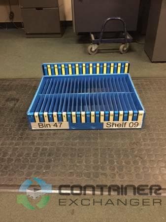 Organizer Bins For Sale: Used 24x18.5x4.5 Adjustable Blue Bins In Texas - image 1 Organizer Bins For Sale: Used 24x18.5x4.5 Adjustable Blue Bins In Texas - image 1