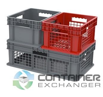 Stacking Totes For Sale: NEW 16x12x8 Stacking Tote Mesh Sides & Solid Bottom In Ohio - image  3 Stacking Totes For Sale: NEW 16x12x8 Stacking Tote Mesh Sides & Solid Bottom In Ohio - image  3