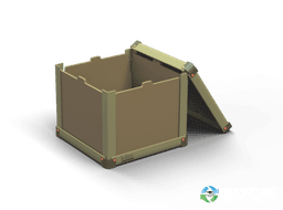 Gaylord Boxes For Sale: NEW Kübox 28x28x23 Collapsible 3 Wall Corrugated Crates Wood Crate Alternative In Tennessee - image 1 Gaylord Boxes For Sale: NEW Kübox 28x28x23 Collapsible 3 Wall Corrugated Crates Wood Crate Alternative In Tennessee - image 1