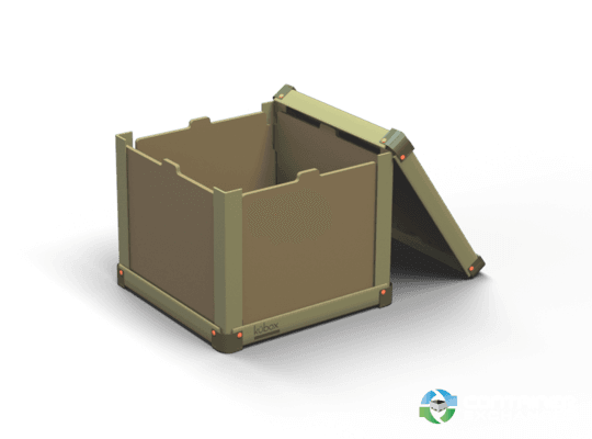 Gaylord Boxes For Sale: NEW Kübox 28x28x23 Collapsible 3 Wall Corrugated Crates Wood Crate Alternative In Tennessee - image 1 Gaylord Boxes For Sale: NEW Kübox 28x28x23 Collapsible 3 Wall Corrugated Crates Wood Crate Alternative In Tennessee - image 1