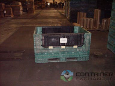 Pallet Containers For Sale: Used 64x48x34 Collapsible Bulk Containers with Drop Doors In Mississippi - image 1