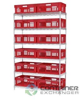 Stacking Totes For Sale: New 24x16x8 Stacking Totes- Mesh Sides & Solid Bottom In Ohio - image  3 Stacking Totes For Sale: New 24x16x8 Stacking Totes- Mesh Sides & Solid Bottom In Ohio - image  3