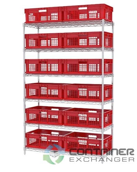 Stacking Totes For Sale: New 24x16x8 Stacking Totes- Mesh Sides & Solid Bottom In Ohio - image  3 Stacking Totes For Sale: New 24x16x8 Stacking Totes- Mesh Sides & Solid Bottom In Ohio - image  3