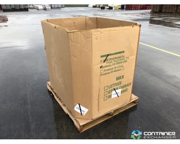 USED 3-ply Produce Gaylord Box with Full Interlocking Bottom Flaps and ...