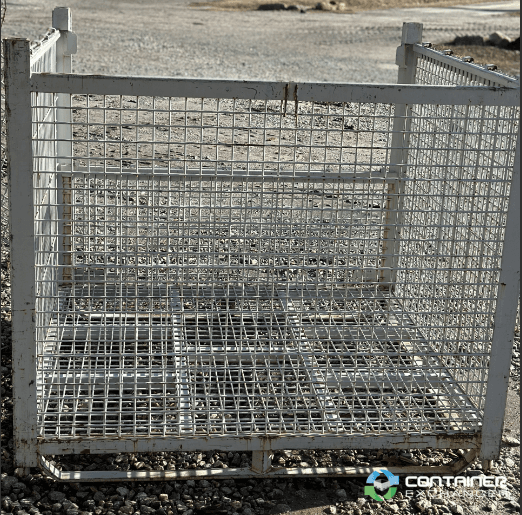 Used 60x60x58 Rigid Wire Baskets One Drop Gate Georgia | Container ...