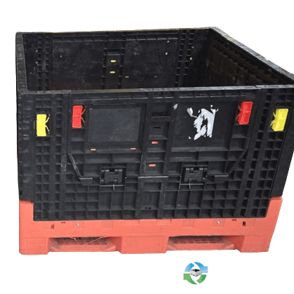 Refurbished 45x48x34 Collapsible Bulk Container with 2 Drop Doors on 48 ...
